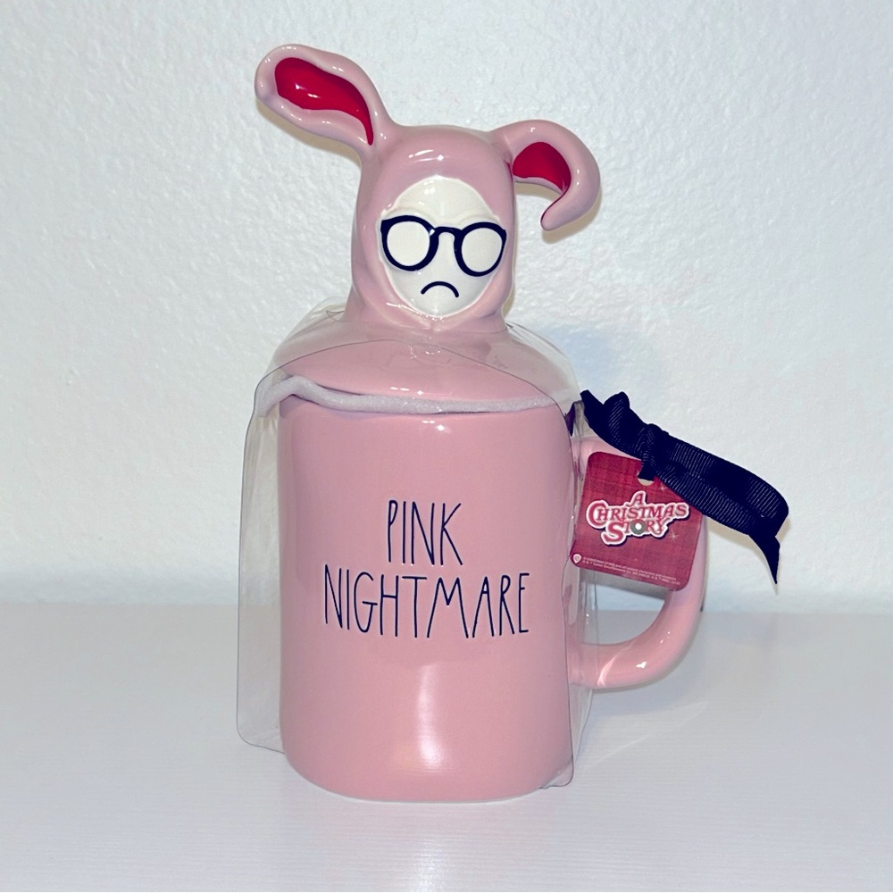 Rae Dunn Pink Nightmare Mug. A christmas story Colab Mug.